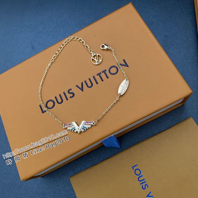 Louis Vuitton新款飾品 路易威登天使手鏈 LV五彩可調節手鏈  zglv1827